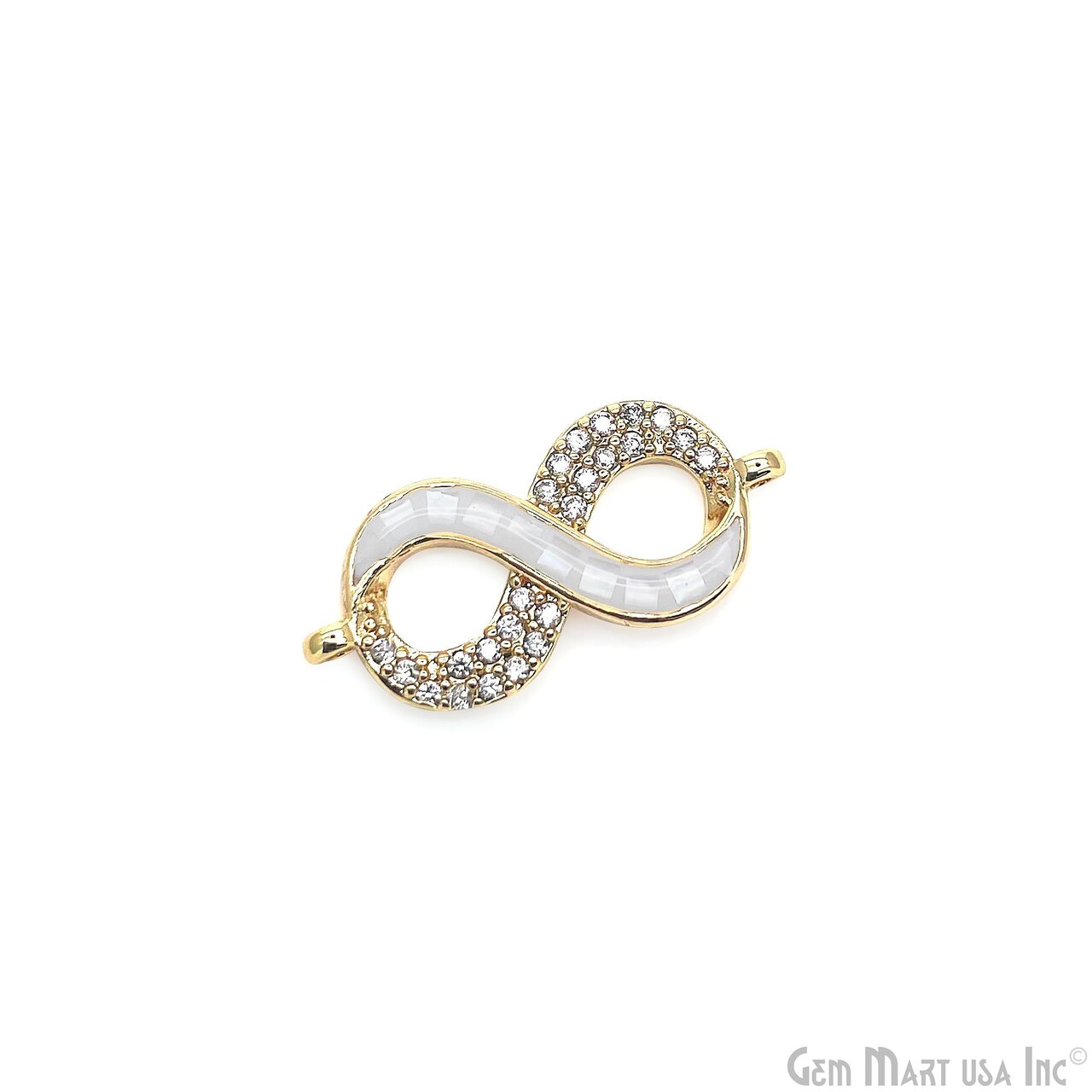 Infinity Charm Pendant 11x22mm Double Bail Bracelet Charm Jewelry GemMartUSA